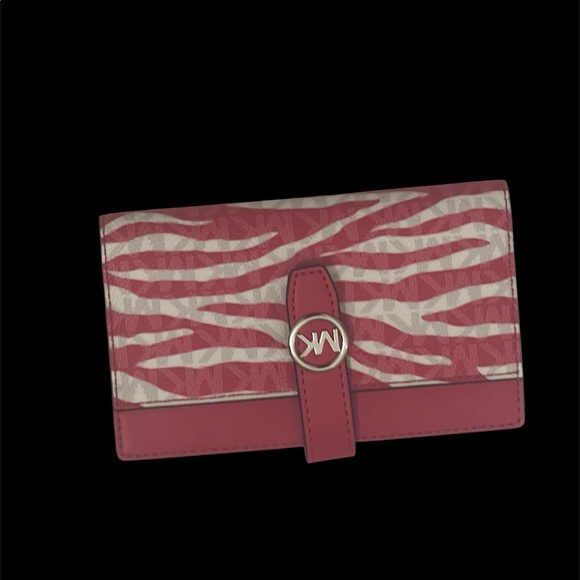 Michael Kors Pink and White Zebra Wallet - Picture 12 of 14